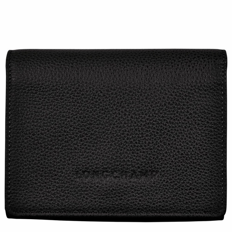 Black Longchamp Le Foulonne Men's Wallets